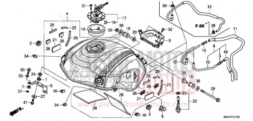 RESERVOIR A CARBURANT VFR1200XDF de 2015